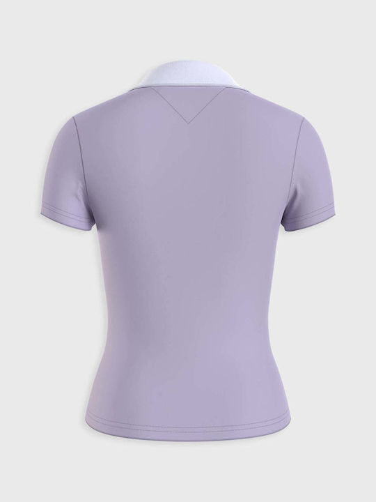 Tommy Hilfiger Women's Polo Shirt Short Sleeve Lila