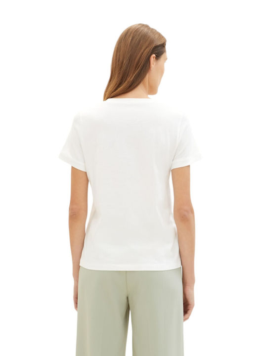 Tom Tailor Femeie Tricou White