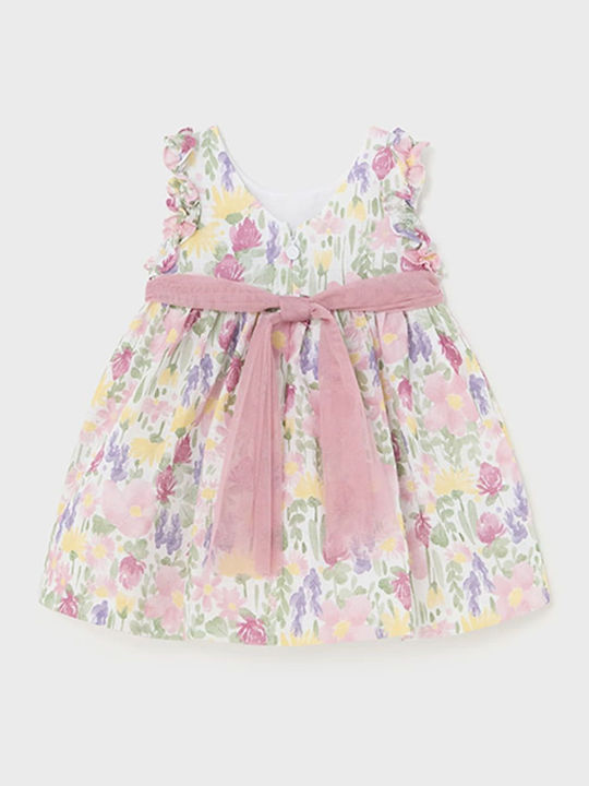 Mayoral Kids Dress Floral Sleeveless Pink