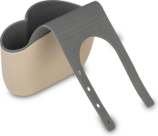 Nava Misty Sponge Holder Plastic Beige 14x6x13.5cm