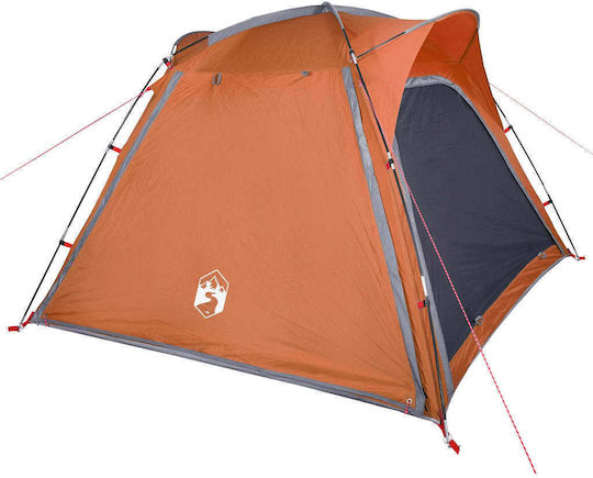 vidaXL Camping Tent Cabin Orange for 4 People 240x221x160cm