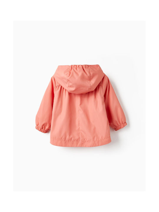 Zippy Kinderjacke Lang Winddicht mit Kapuze Coral