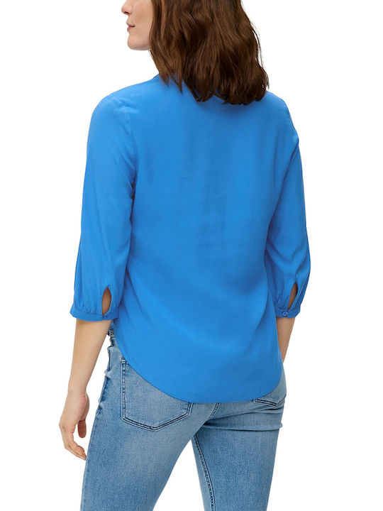 S.Oliver Damen Sommerliche Bluse mit 3/4 Ärmel Ciell