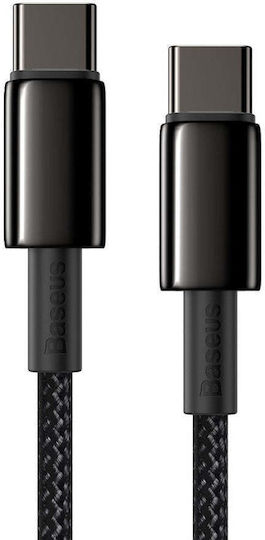Baseus Tungsten USB 2.0 Кабел USB-C Мъжки - USB-C 100W PD Черен 1m CATWJ-01