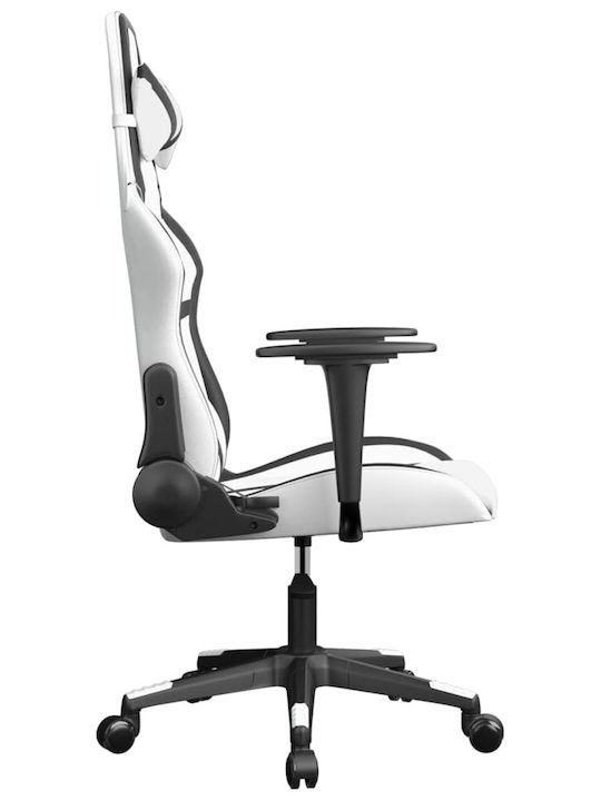 vidaXL 3143674 Καρέκλα Gaming Δερματίνης Λευκό / Μαύρο