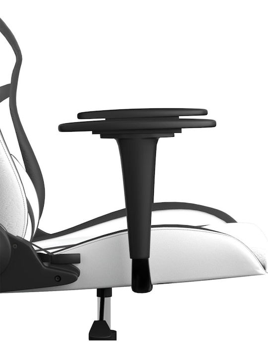 vidaXL 3143674 Καρέκλα Gaming Δερματίνης Λευκό / Μαύρο