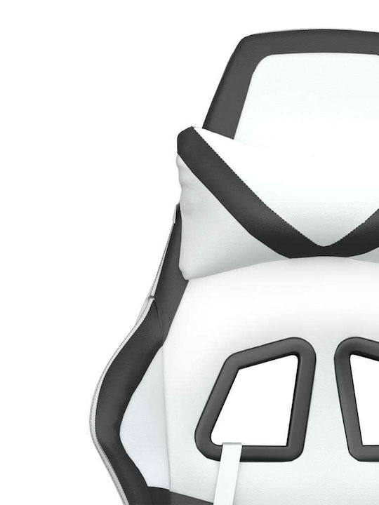vidaXL 3143674 Καρέκλα Gaming Δερματίνης Λευκό / Μαύρο