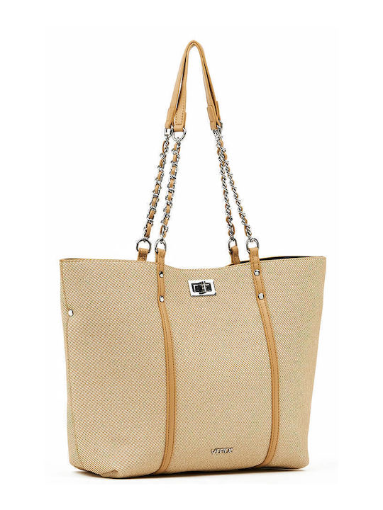 Verde Set Damen Tasche Schulter Beige