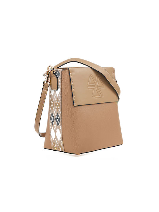 Verde Damen Tasche Schulter Beige