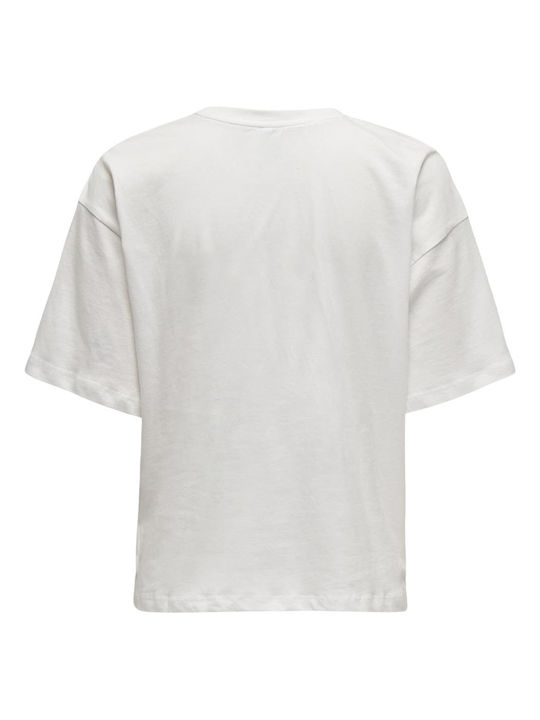 Only Life Damen T-Shirt Weiß