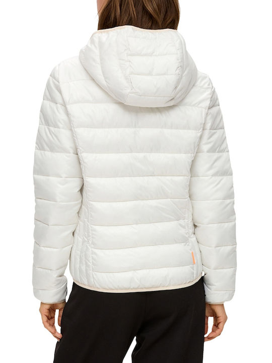 S.Oliver Women's Short Lifestyle Jacket for Winter Cream