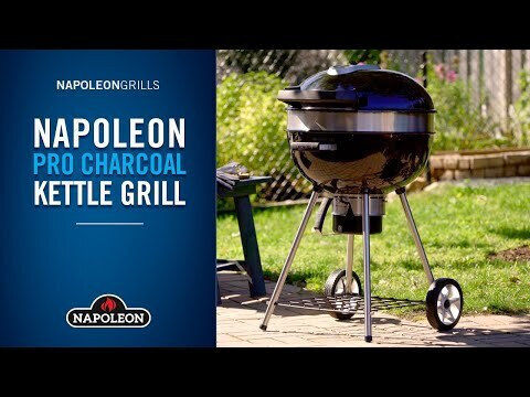 Napoleon Pro22kleg3 Stainless Steel Charcoal Kettle Grill With Lid And Thermometer 71x71cm