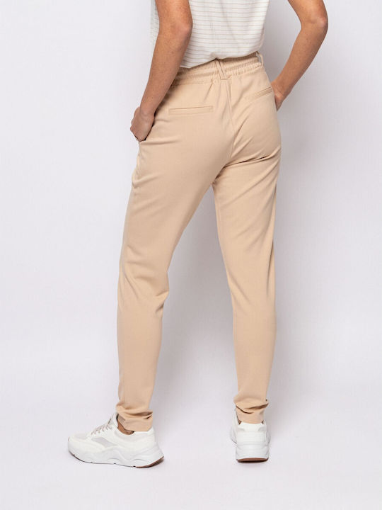 Heavy Tools Women's Fabric Trousers Beige