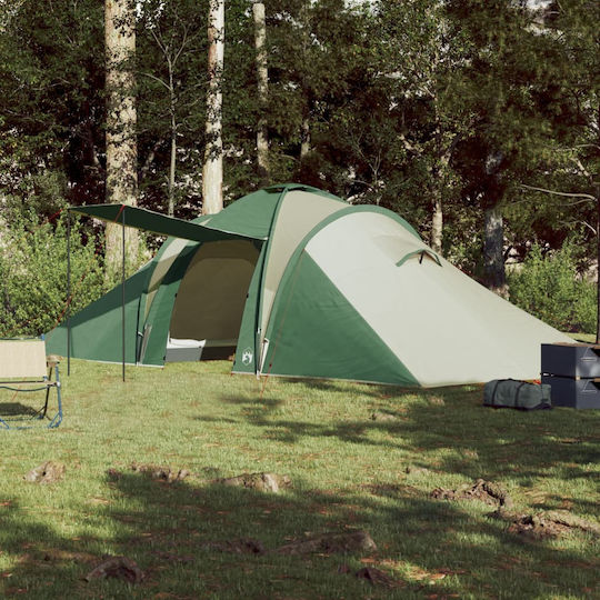 vidaXL Summer Camping Tent Tunnel Green for 6 People 150x238x193cm