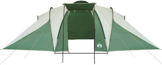 vidaXL Summer Camping Tent Tunnel Green for 6 People 150x238x193cm