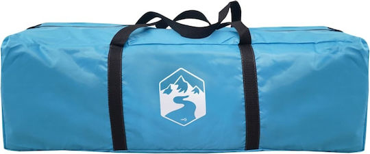vidaXL Cort De Camping Tunel Albastru Pentru 4 Persoane 143x260x143cm