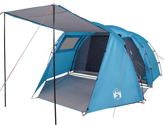 vidaXL Cort De Camping Tunel Albastru Pentru 4 Persoane 143x260x143cm