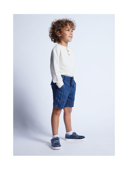 Mayoral Kinder Shorts/Bermudas Stoff Λινη Blau