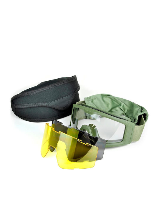 Emsecko98 Adults' Ski & Snowboard Goggles Green with Green Lens