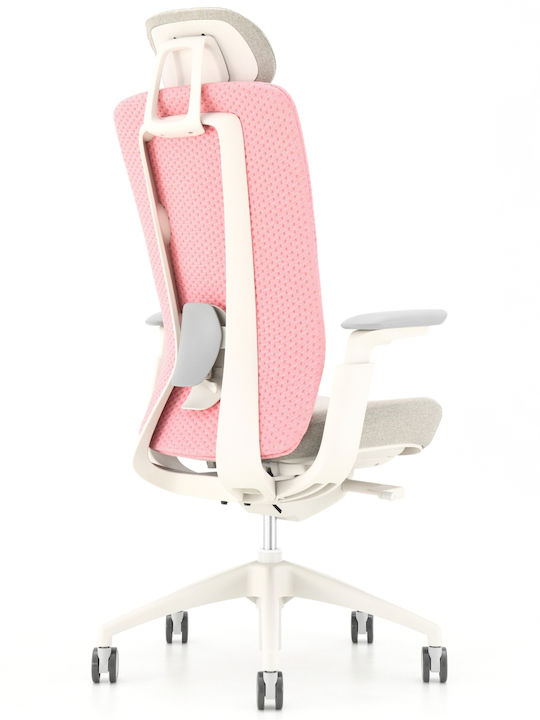 Кресло Офисно с Облегалка Action Chair Lux Розов ErgoAction