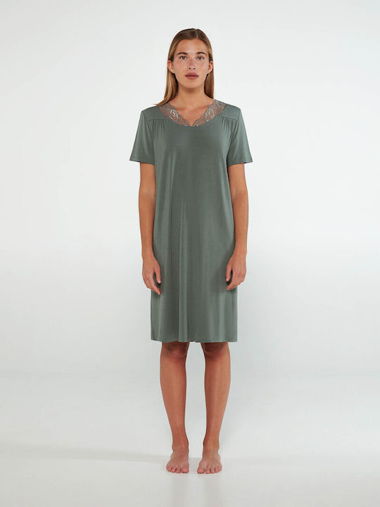 Vamp Winter Women's Nightdress Green Sage