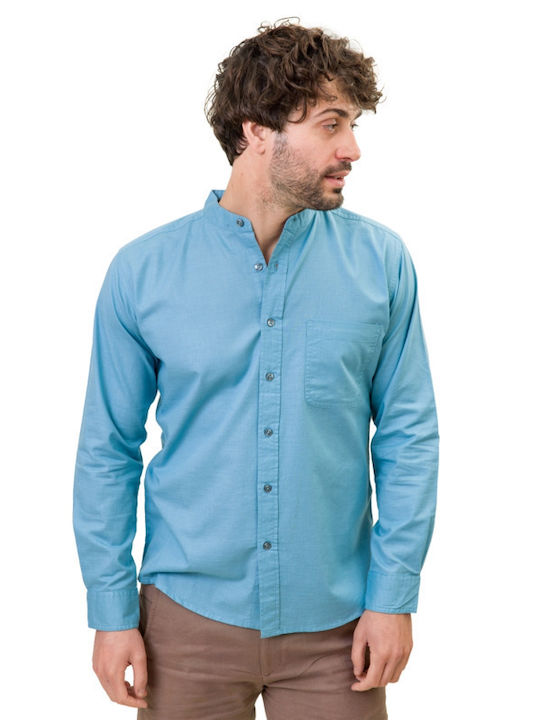 Natural Line Men's Shirt Long Sleeve Linen Silicon