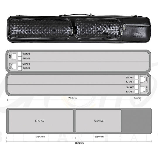 Longoni 4B-8S Steakas case Μπιλιάρδου 1pcs 6452
