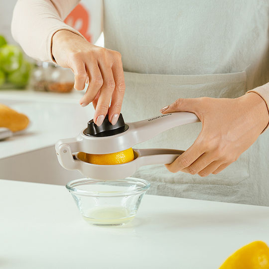 Nava Hand Press Lemon made of Plastic in Yellow Color