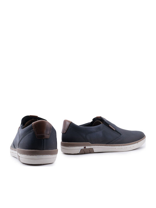 Men's Leather Casual Shoes Blue