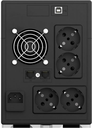 NJOY Cadu 1500 UPS Line-Interactive 1500VA 900W with 4 Schuko Outlets