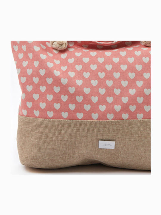 Verde Fabric Beach Bag Red