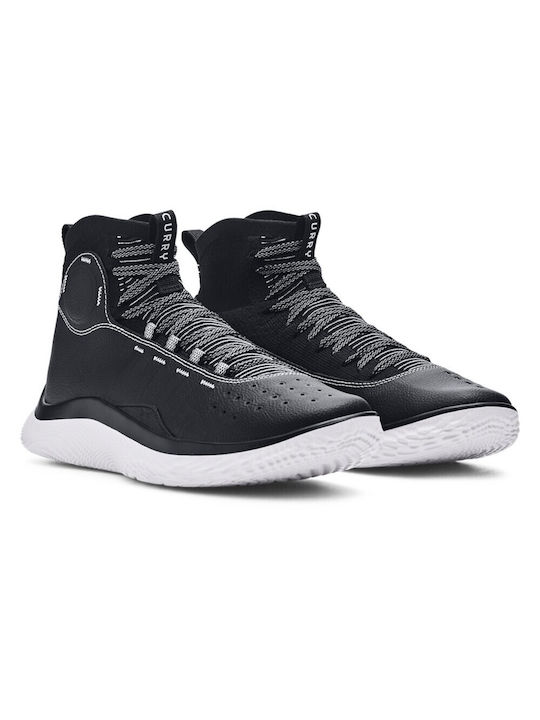 Under Armour Curry 4 Flotro Ψηλά Μπασκετικά Παπούτσια Μαύρα