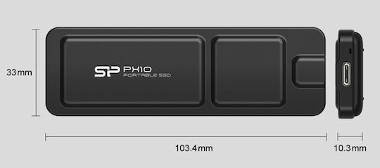 Silicon Power PX10 USB 3.2 Външен SSD 1TB M.2 Черен