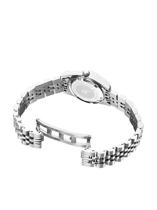 Jacques Du Manoir Women's Watch with Silver Metal Bracelet