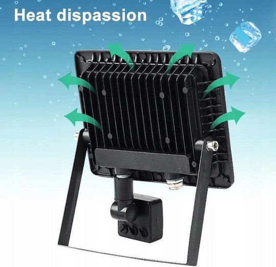 Lumini De Inundație Cu Led-uri Solar Etanș 100W Alb Rece 6500K Cu Senzor De Mișcare IP67