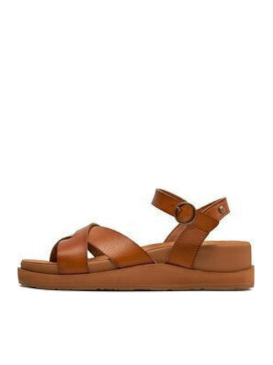 Flache Sandalen für Damen in Braun Farbe