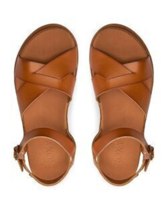 Flache Sandalen für Damen in Braun Farbe