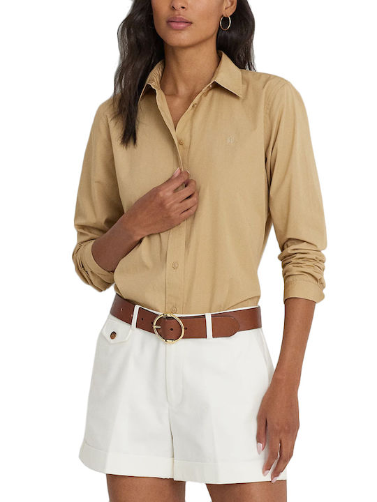 Ralph Lauren Women's Long Sleeve Shirt Beige