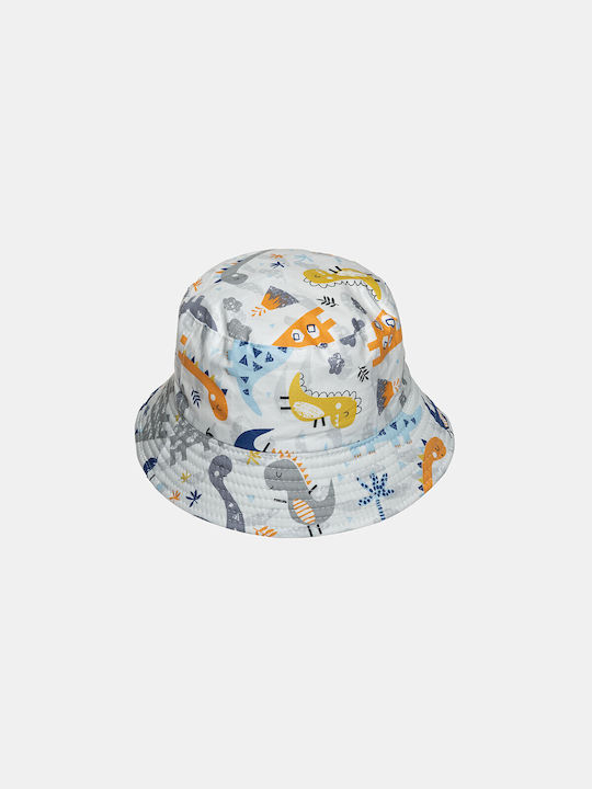 Alouette Kids' Hat Bucket Fabric Δεινόσαυρους White