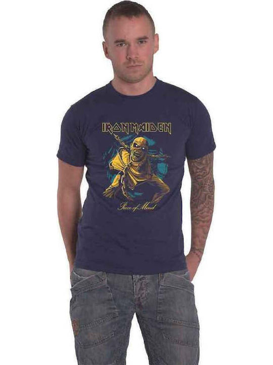 Rock Off Piece Of Mind T-shirt Navy Μπλε Βαμβακερό Rock Off Piece Of Mind T-shirt Navy Μπλε Βαμβακερό