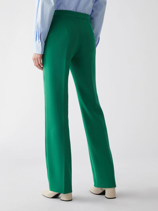 Pennyblack Women's Crepe Trousers Flare Green