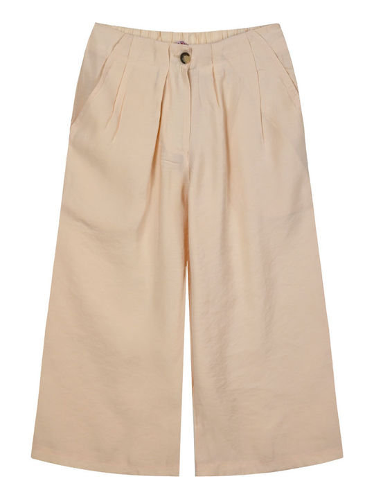 Energiers Kids' Fabric Palazzo Pants Vanilla Vanilla