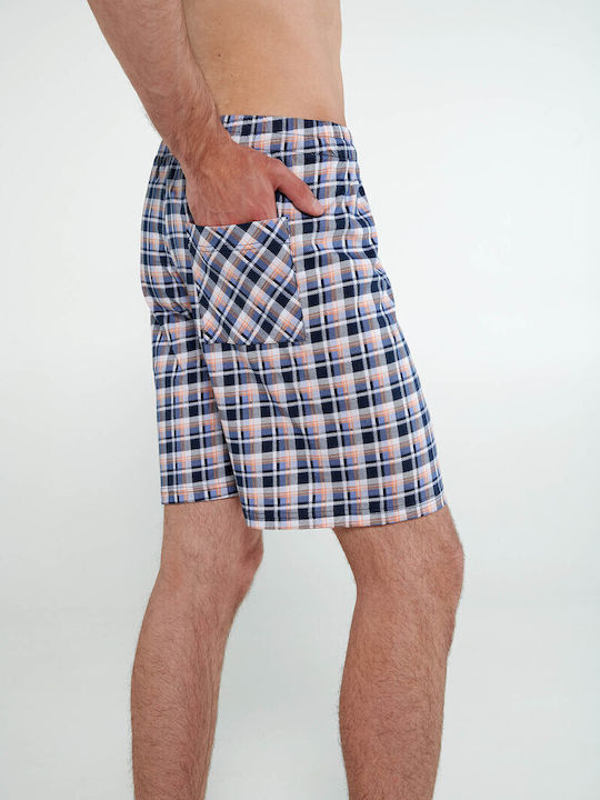 Vamp Летно Каре Мъжко панталонче на пижама Blue Oxford