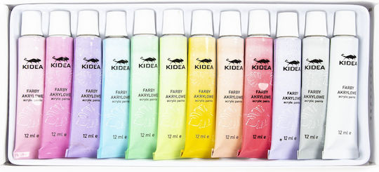 Derform Acrylic Paint Set in Multicolour color 12ml 12pcs