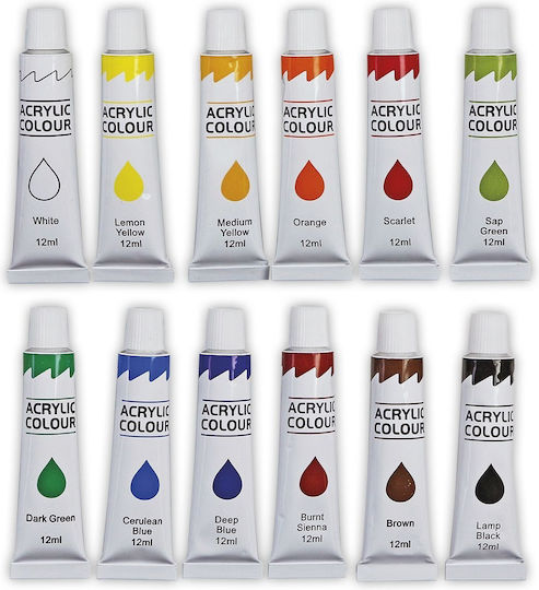 Titanum Acrylic Paint Set Titanum 12ml 12Stück