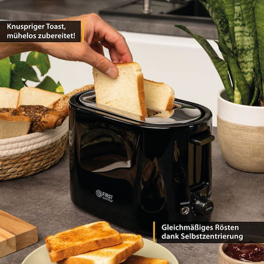 First Austria Toaster 2 Slots 750W Black