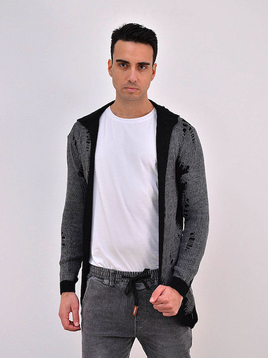 Herren Strickjacke Gray