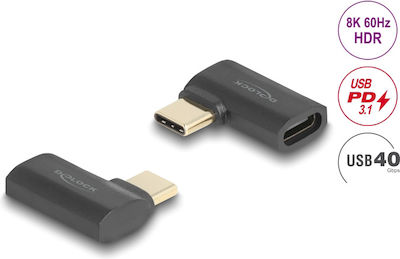 DeLock Konverter USB-C männlich zu USB-C weiblich Schwarz 1Stück (60245)