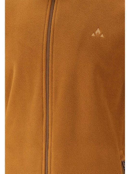 Men's Fleece Cardigan Brown