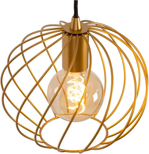 Lucide Lightning Pendant Light Gold with Socket E27 25cm